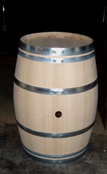 Holzfass 225 Liter, abgeschliffen, aussen roh