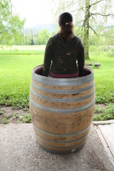 Regentonne 500 Liter vom Holzfass gefertigt